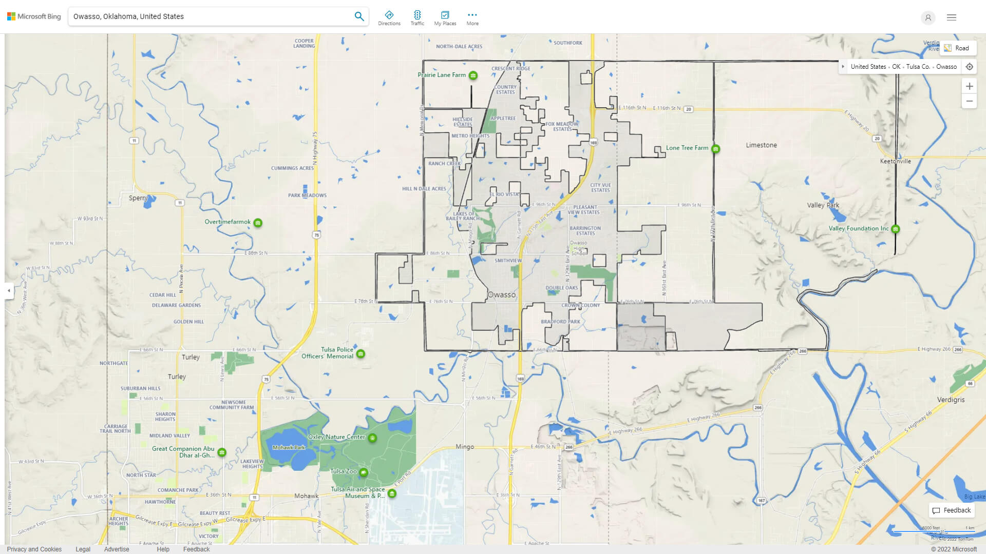 Owasso Detailed Map